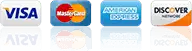 Various credit card logos including Visa, MasterCard, and American Express.