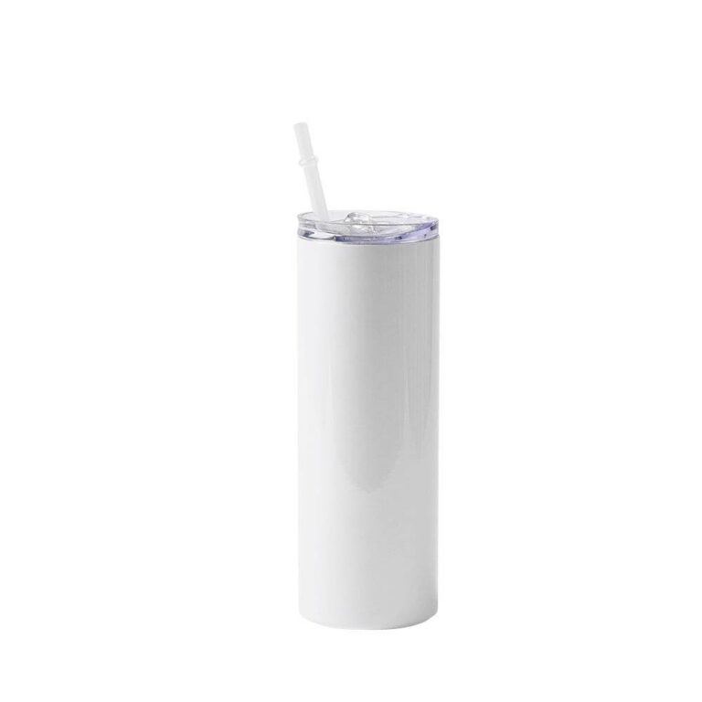 Custom 20 oz. skinny straight stainless steel tumbler
