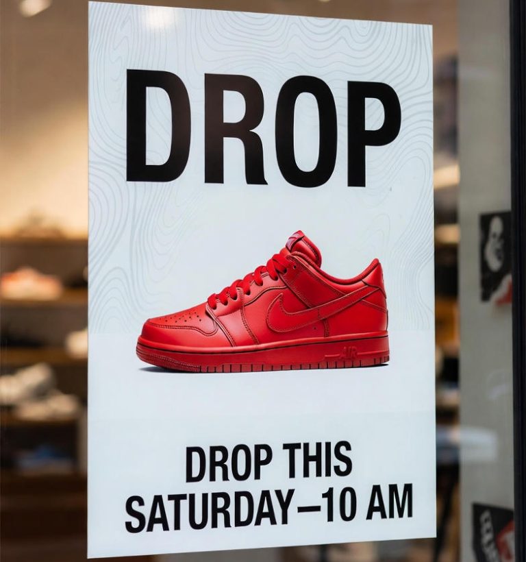 Custom window cling vinyl for storefront promotions