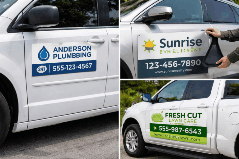 Custom car magnet for business advertising