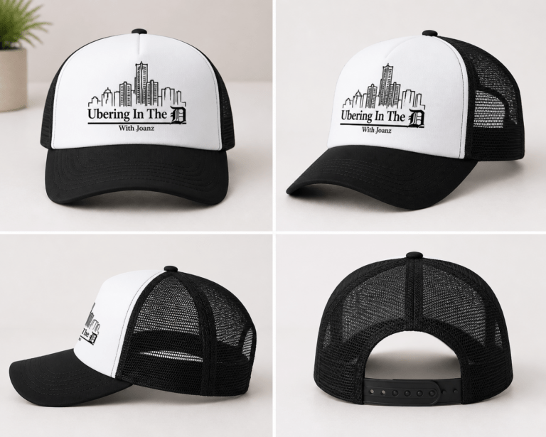 Custom printed hat with personalized artwork