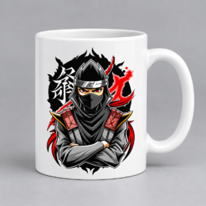 Shadow Ninja anime character design printed on a white mug