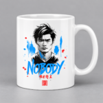 Nobody Portrait anime artwork printed on a white ceramic mug