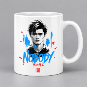 Nobody Portrait anime artwork printed on a white ceramic mug